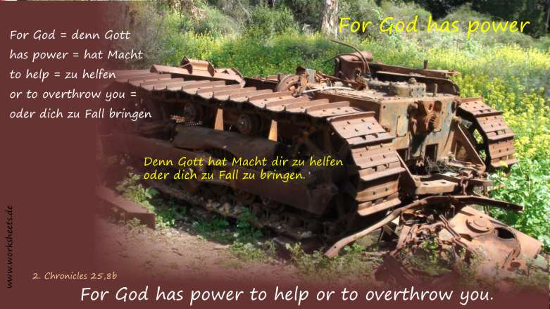 For God has power-Denn Gott hat Macht